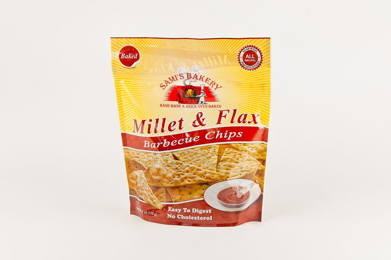 Millet and Flax Barbecue Chips Sami's Bakery