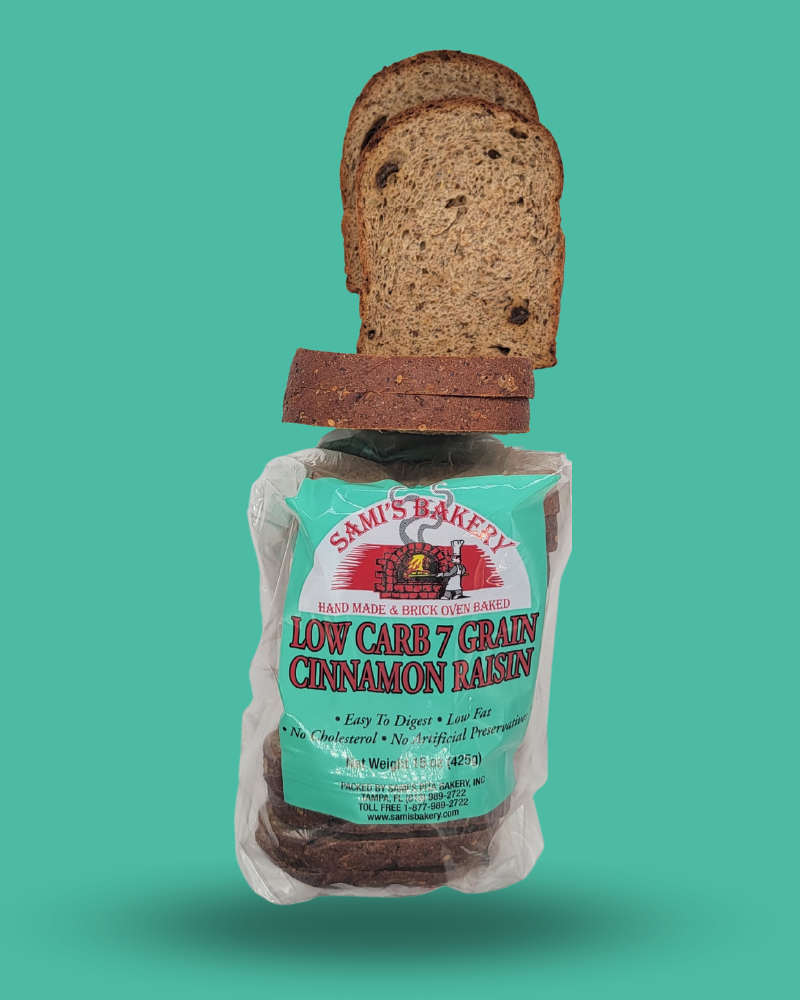 Low Carb 7 Grain Cinnamon Raisin Sami's Bakery