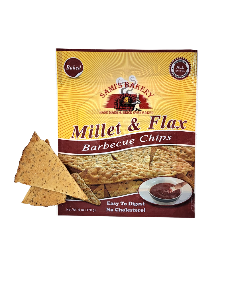 Millet and Flax Barbecue Chips Sami's Bakery
