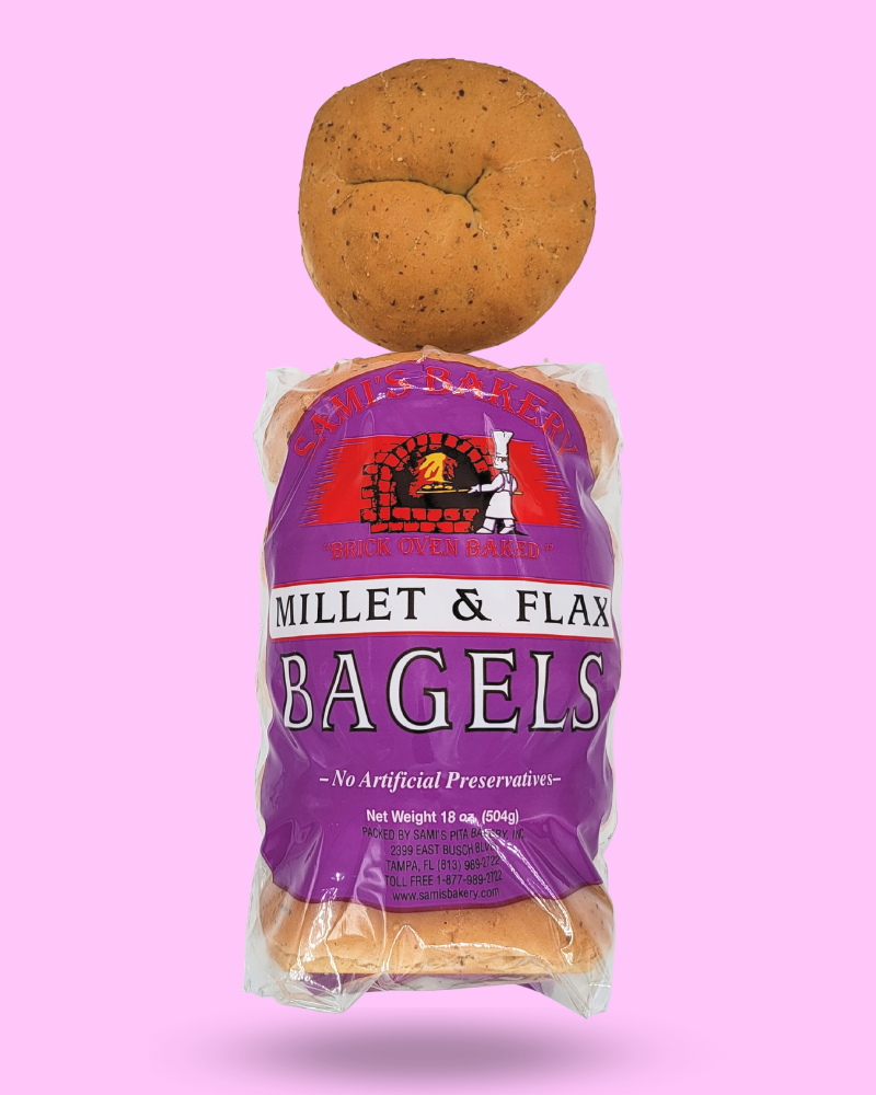 Millet and Flax Bagel Sami's Bakery