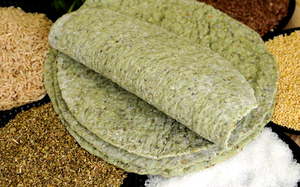 Millet and Flax Spinach Lavash Sami’s Bakery