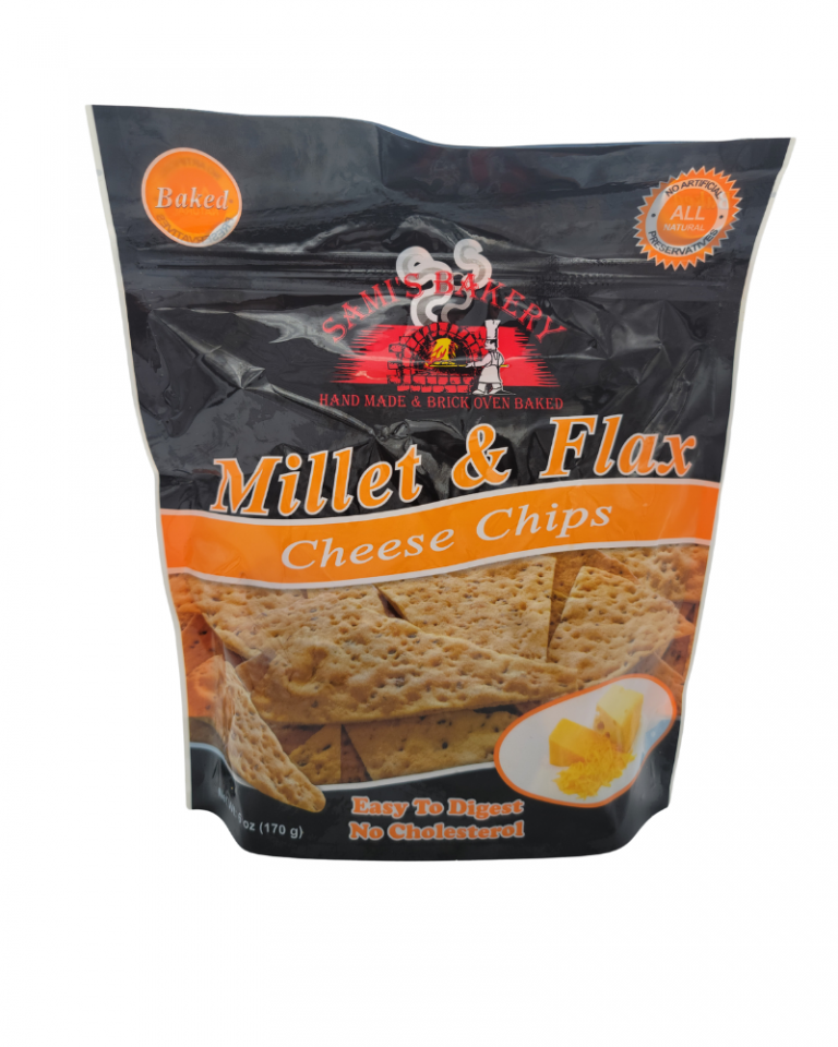 Millet & Flax Cheese Chips Sami's Bakery