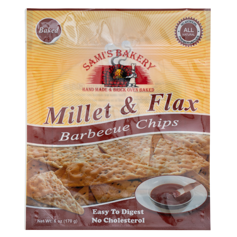 Millet and Flax Barbecue Chips Sami's Bakery