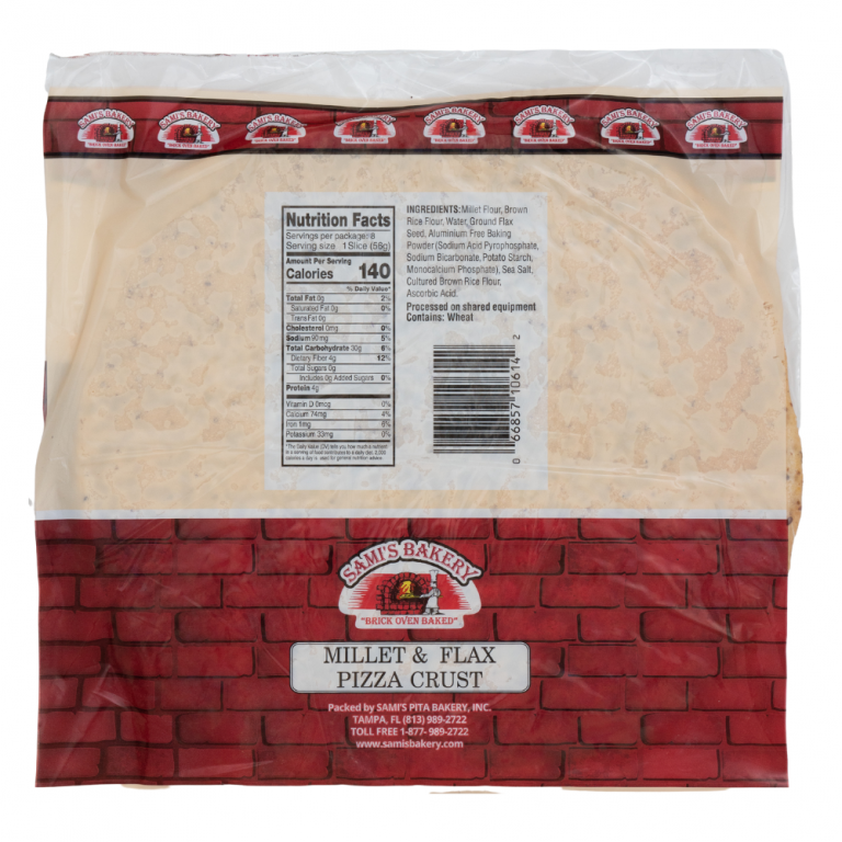 Millet and Flax Pizza Crust Sami's Bakery