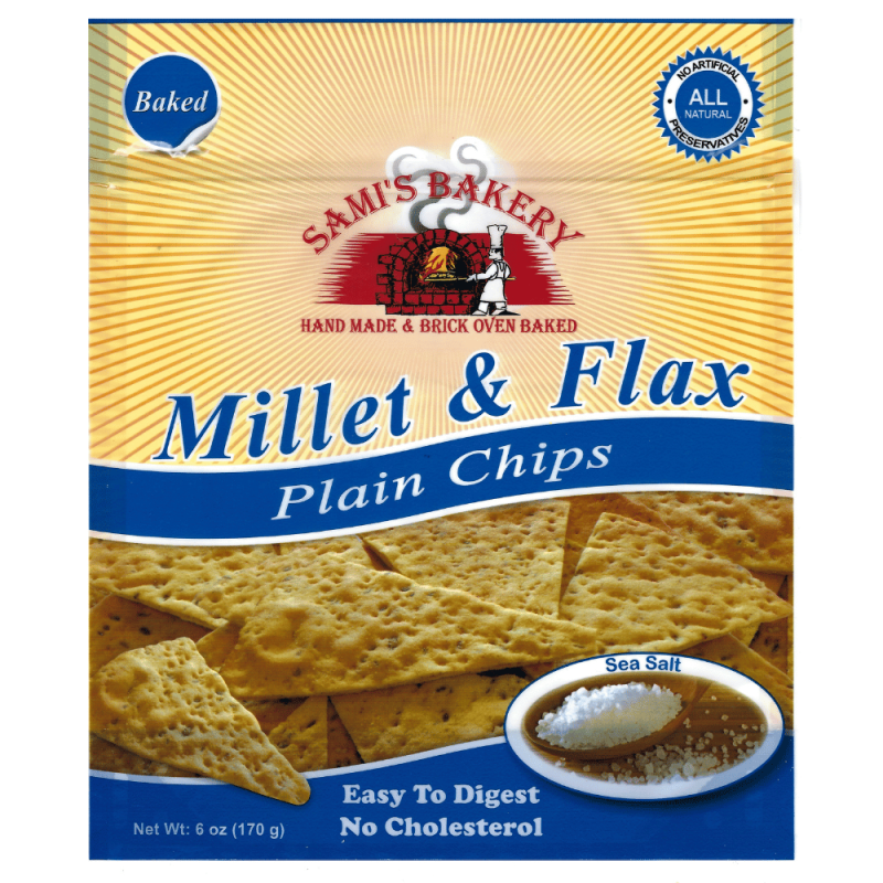 Millet & Flax Plain Chips Sami's Bakery