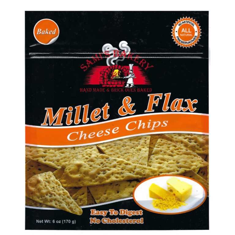 Millet & Flax Cheese Chips Sami's Bakery