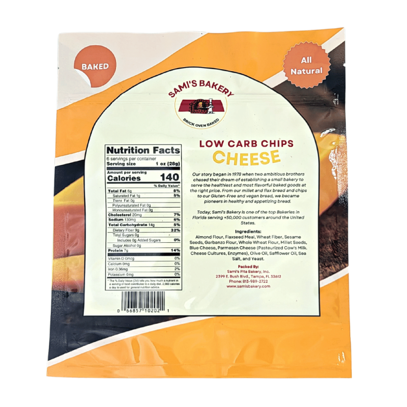 Low Carb Chips Cheese Sami's Bakery